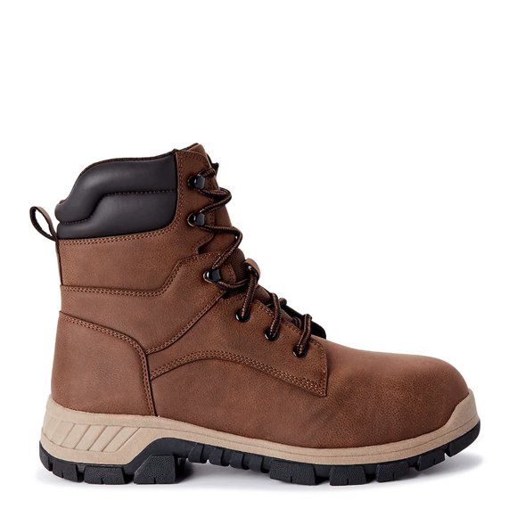 NWT Brahma Men's Vertex Work Comfort Boots Steel Toe Brown Slip & Oil Resistant - Picture 3 of 11